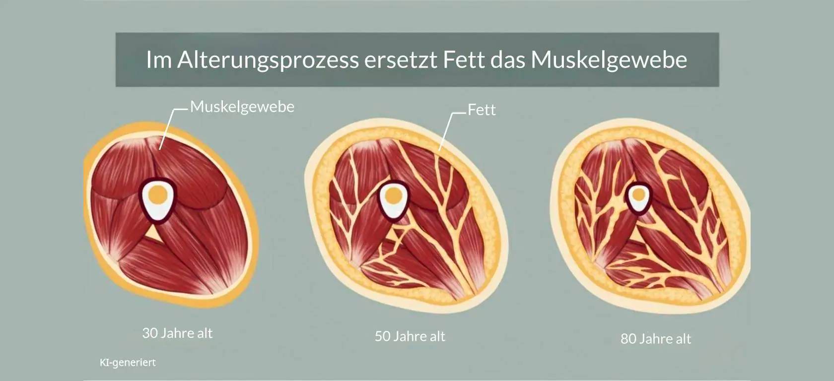 Sarkopenie Muskelgewebe und Fettgewebe